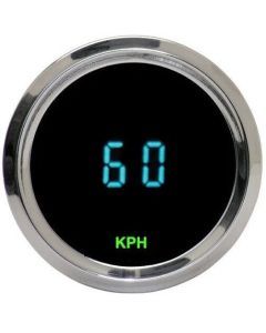 Dakota Digital Universal Round Mini KPH Speedometer Gauge Teal Display ODYR-01-4