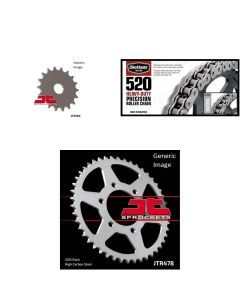 520H Chain Nat,Front & Rear Sprocket Kit KAWASAKI EX650A Ninja 650R 2006-2016