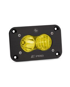 Baja Designs Auxiliary LED Light Pod Each Black Flush Mount S2 Pro Series Driving/Combo Pattern Baja Amber Lens Universal 481013