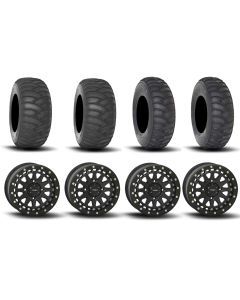 System 3 SB-6 Beadlock Matte Black 15" Wheels And SS360 Sand/Snow Tires [32x10-15] ,[32x12-15]