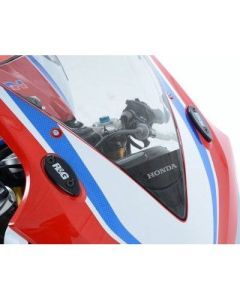 R&G Racing Black Mirror Delete Blanking Plates For 2014-2016 Honda CBR1000RR SP