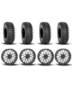 System 3 ST-3 Simulated Beadlock Gun Metal Grey 20" Wheels And XT400 Tires [35x9.5R-20]