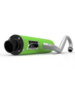 HMF Muffler Kawasaki Brute Force 750 12-14 Green Performance Full System Exhaust Black Turn Down End Cap