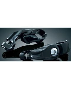 Kuryakyn Gloss Black 1.25 Engine Guard Short Arm Mount Highway Pegs Harley Honda