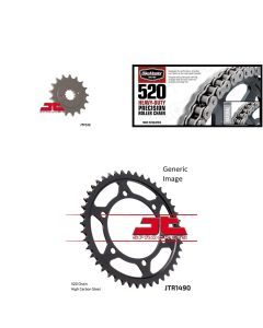 520H Chain Natural,Front & Rear Sprocket Kit KAWASAKI EN500 Vulcan 1996-2009