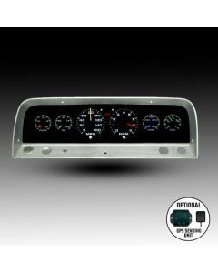 Intellitronix Analog Gauge Cluster Set Replacement ( Bezel Not included) With Black Faceplate For 1964-1966 Chevrolet Corvair Truck