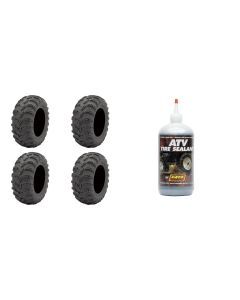 Set of 4 ATV ITP Tires (Mud Lite AT 24x9-11 Front/Rear) with QUADBOSS Sealant