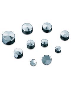 KURYAKYN CHROME KOOL KAPS FOR HARLEY DAVIDSON 1/4" HEX HEAD BOLTS 2442