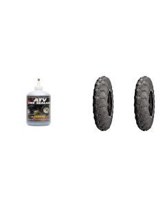 Set of 2 ITP Mud Lite AT Front Tires 25x8-11 6-ply with QUADBOSS Sealant