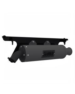 HMF Muffler Polaris RZR XP/4 1000 24-25 Gun Metal Titan-QS Slip On Exhaust Blackout End Cap