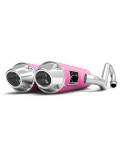 HMF Muffler Polaris RZR RS1 18-22 Pink Performance Dual Full System Exhaust Euro End Cap