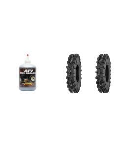 Set of 2 QUADBOSS QBT673 Front/Rear Tires 32x10R-15 6-ply with Sealant