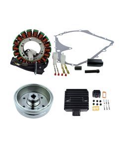 RMStator Stator Kit With Voltage Regulator , Flywheel , Crankcase Cover Gasket And Puller Tool