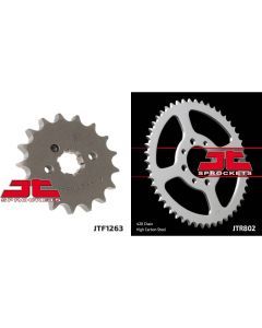 Front & Rear Sprocket Kit for KAWASAKI KE100 B1-B20-USA 82-01 JT Sprockets