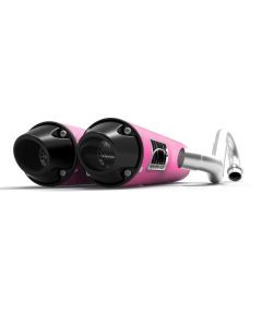 HMF Muffler Can-Am Maverick Turbo 15-17 Pink Performance Dual 3/4 Exhaust Black Euro End Cap