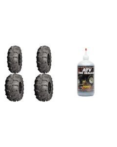 Set of 4 ATV Tires (Mud Lite XL 27x10-14 Front, 27x12-14 Rear) with Sealant