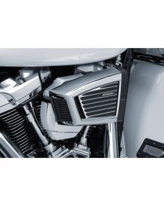 Kuryakyn Chrome Black Hypercharger ES Air Cleaner Classic Faceplate Cover Harley
