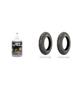 Set of 2 ITP Holeshot H-D Front Tires 22x7-10 6-ply with QUADBOSS Sealant