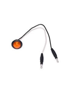 Amber LED Marker/ Clearance Lights, 0.75" Round, w/ two .180 Bullet Connectors