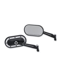 Kuryakyn Black Chrome Heavy Industry Mirrors Pair Motorcycle Harley Indian 1766