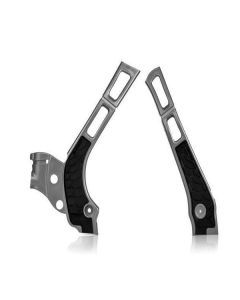 Acerbis Silver/Black X-Grip Frame Guard - 2464741015