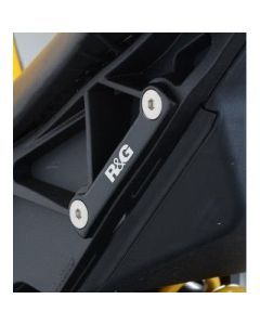 R&G Racing Black Footrest Delete Blanking Plate Kit For 2024-2025 EBR 1190RX