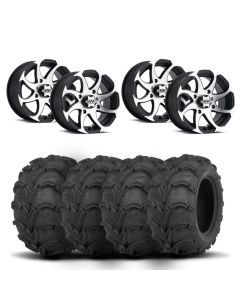 ITP Twister 14" Machined Black Wheels And Mud Lite Tires [28x12-14]