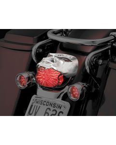 Harley FXDLI Dyna Low Rider 2004-2006Zombie Taillight Cover Chrome by Kuryakyn