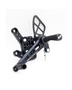 R&G Racing Black Adjustable Rearsets For 2011-2015 Kawasaki Ninja ZX10R ZX1000