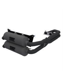 HMF Muffler Polaris RZR XP/4 1000 24-25 Gun Metal Titan-XL Dual Full System Exhaust Blackout End Cap