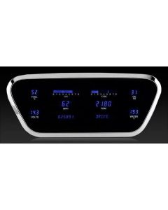 Dakota Digital 1953-1955 Ford F100 Series III With Aluminum Bezel Gauge Kit with Teal/Blue Display VFD3-53F-PU-A-Z