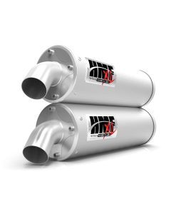 HMF Muffler Polaris RZR XP/4 Turbo/S 16-21 Stainless Titan-XL Dual Slip On Exhaust Billet End Cap