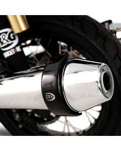 R&G Racing Black 5.5- 6.5" Round Exhaust Protector For 2004-2005 Benelli Tornado Tre 900RS