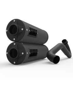 HMF Muffler Can-Am Maverick X3 17-25 Gun Metal Titan-XL Dual Full System Exhaust Blackout End Cap