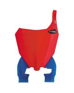 Acerbis Red/Blue Raptor Front Number Plate for Honda - 2630771228