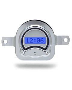 1951 Ford Car Digital Clock, Silver Alloy Style Face, Blue Display