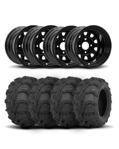 ITP Delta Steel 14" Wheels And Mud Lite Tires [27x12-14]