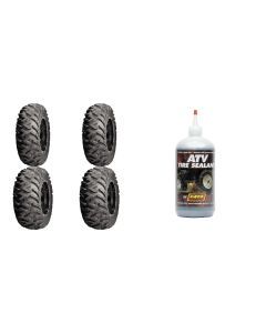 Set of 4 Tires (Terracross R/T XD 26x9R-12 Front, 26x11R-12 Rear) with Sealant