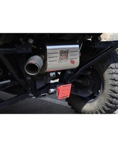 Big Gun ECO Brushed Aluminum Slip-On Exhaust With Black End Tip For Suzuki Quadsport Z400 KFX400