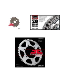 530 BMOR Chain Natural, Front & Rear Sprocket Kit KAWASAKI ZXR750 H 1989-1990
