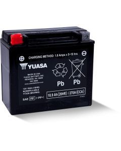 Yuasa Maintenance Free YTX20 12 Volt Battery YUAM42RBS