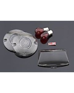 Kuryakyn Rear Smoked Tint Turn Signal Fender Tip Light Lens Kit Harley Touring
