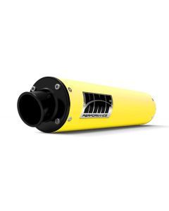 HMF Muffler Can-Am Outlander MAX 13-24 Sunburst Yellow Performance Slip On Exhaust Black Turn Down End Cap