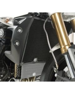 R&G Racing Black Aluminum Radiator Guard For 2011-2012 Triumph Speed Triple