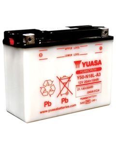 Yuasa Conventional Y50-N18L-A3 12 Volt Yumicron Battery For Honda Goldwing 1500 1988-2000