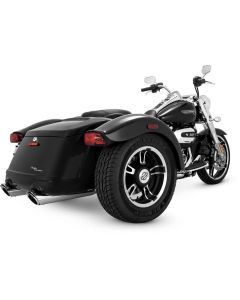 Vance And Hines Twin Slash Muffler 4in Round Slip On Exhaust Chrome With Fuelpak FP4