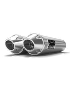 HMF Muffler Can-Am Renegade 1000 12-25 Brushed Performance Dual Slip On Exhaust Euro End Cap