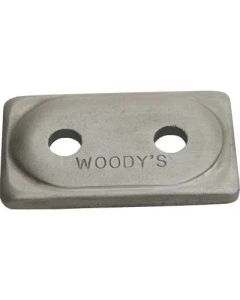 Woodys ADD2-3775-B Double Digger Aluminum Supportplate 5/16 - 48 Pcs