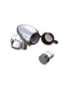 Kuryakyn Chrome Handlebar 1" Mount Power Point Charger Cigarette Lighter Harley