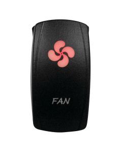 DragonFire Racing Laser-Etched Dual LED Switch - Fan on/off - Red - 04-0059